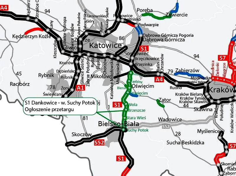 Odcinkowy pomiar prędkości na S1 – jak uniknąć mandatu w Bielsku?